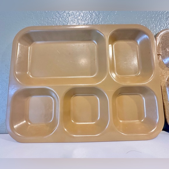Kenro or Halsey Vintage Military Mess Hall Food Tray Set of 2 Made in USA - Picture 2 of 8